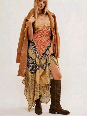 Retro Floral Multi-Color Summer Halter Dress For Women
